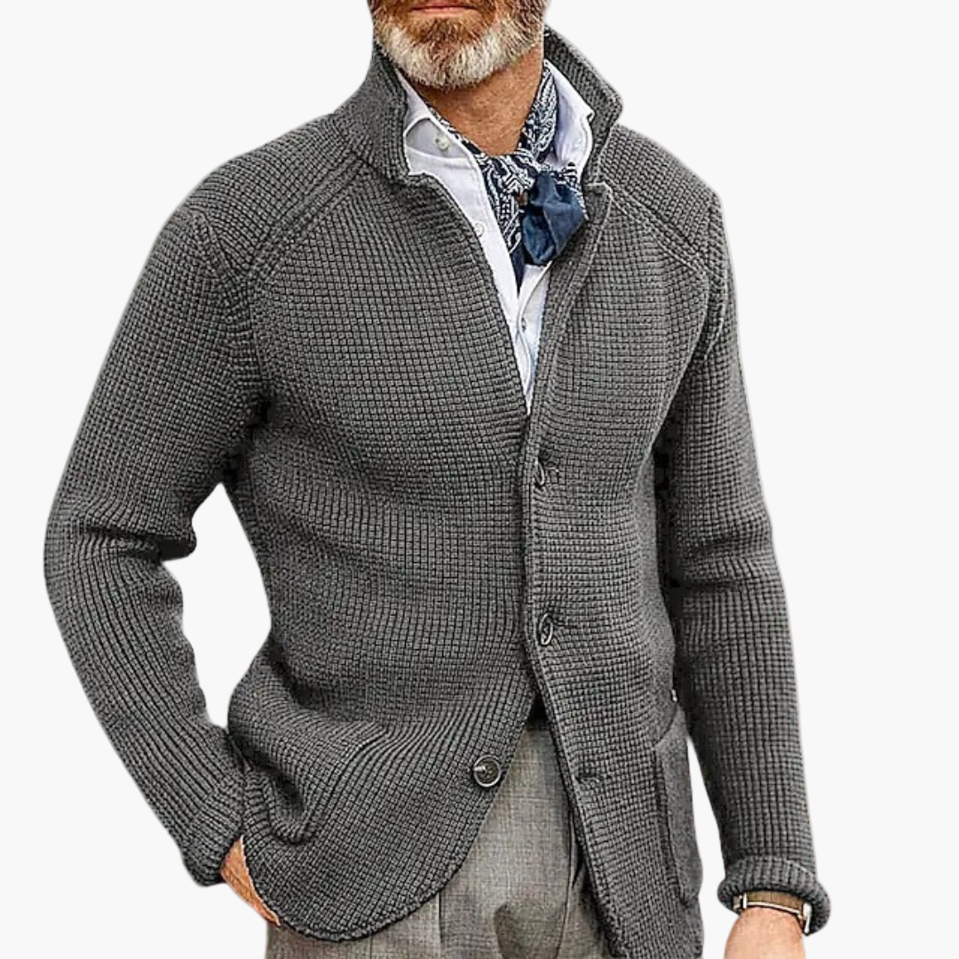 Cardigan da uomo in maglia stile classico – Moda elegante per tempo libero e business per uomini esigenti