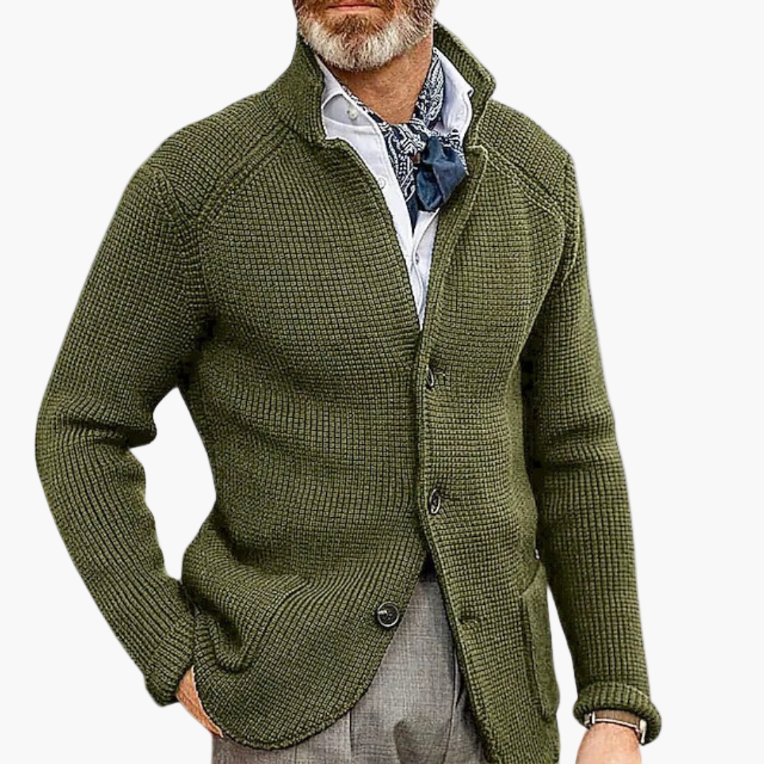 Cardigan da uomo in maglia stile classico – Moda elegante per tempo libero e business per uomini esigenti