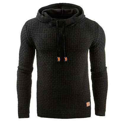 Herren Kapuzenpullover Strick-Optik Strukturmuster