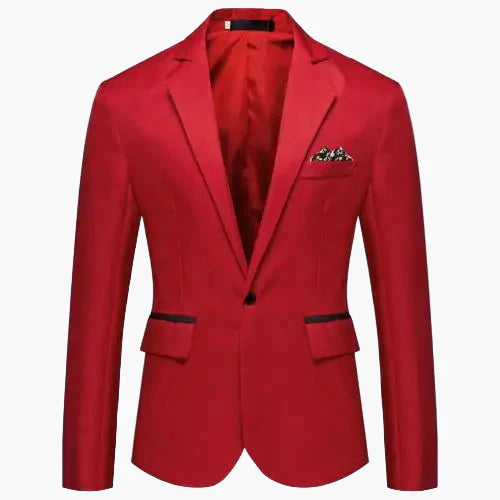 Giacca da uomo moderna monopetto con un bottone per lavoro e occasioni festive – Blazer Slim Fit