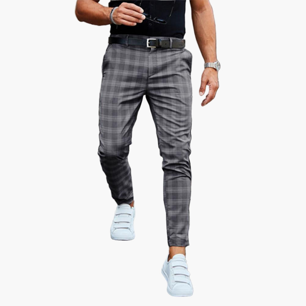 Heren chino broek geruit – Modieuze slim fit stijl voor vrije tijd & dagelijks gebruik