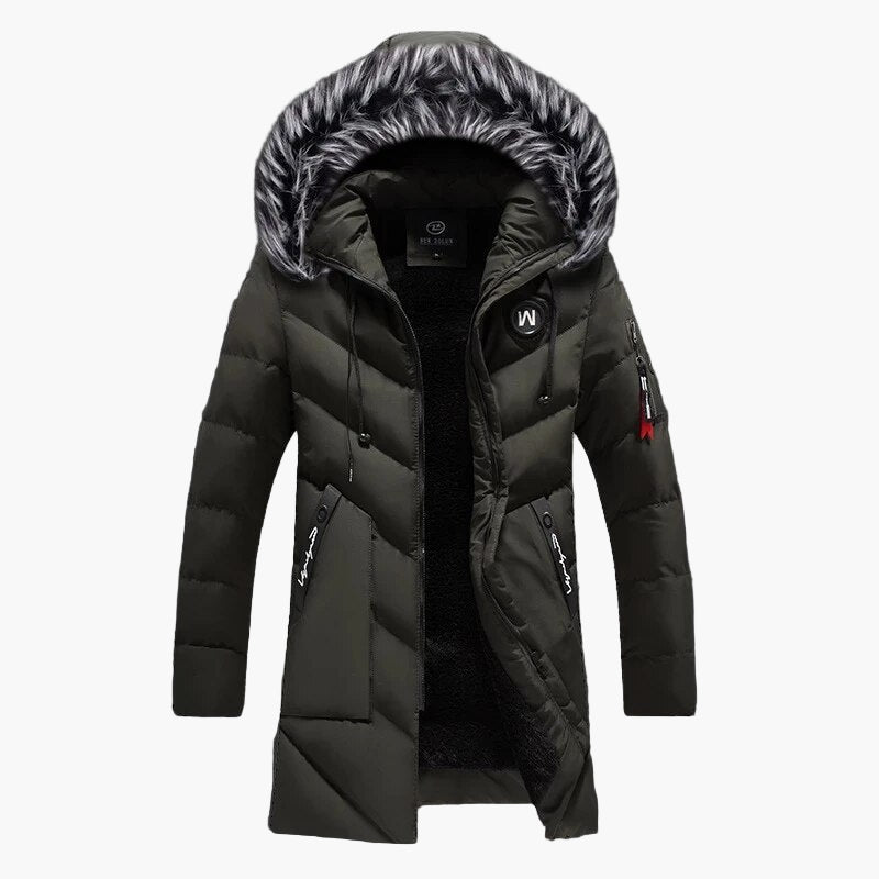 Veste d'hiver pour homme avec capuche – Veste d'extérieur chaude et élégante pour les jours froids