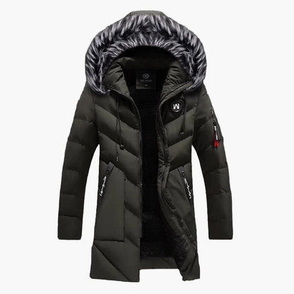 Veste d'hiver pour homme avec capuche – Veste d'extérieur chaude et élégante pour les jours froids