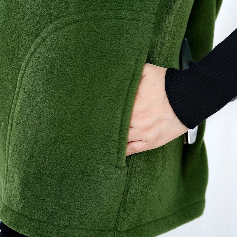 Damen Fleece Weste mit Stehkragen Reißverschluss Violett