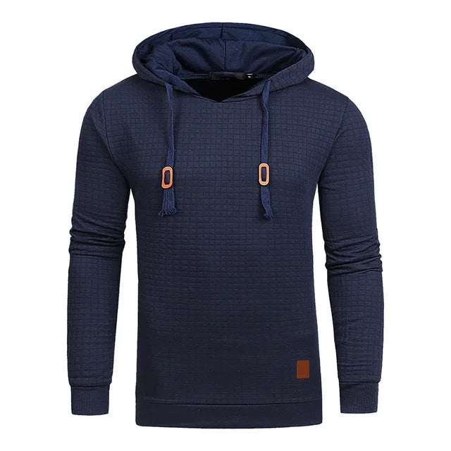 Herren Kapuzenpullover Strick-Optik Strukturmuster