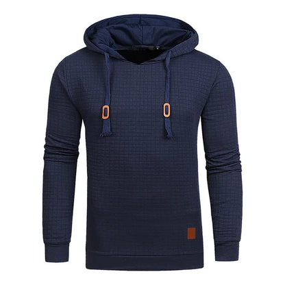Herren Kapuzenpullover Strick-Optik Strukturmuster