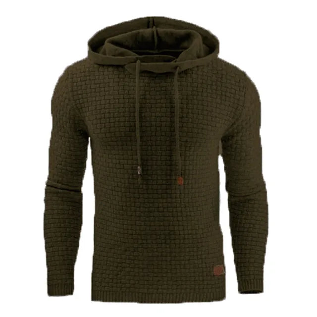 Herren Kapuzenpullover Strick-Optik Strukturmuster
