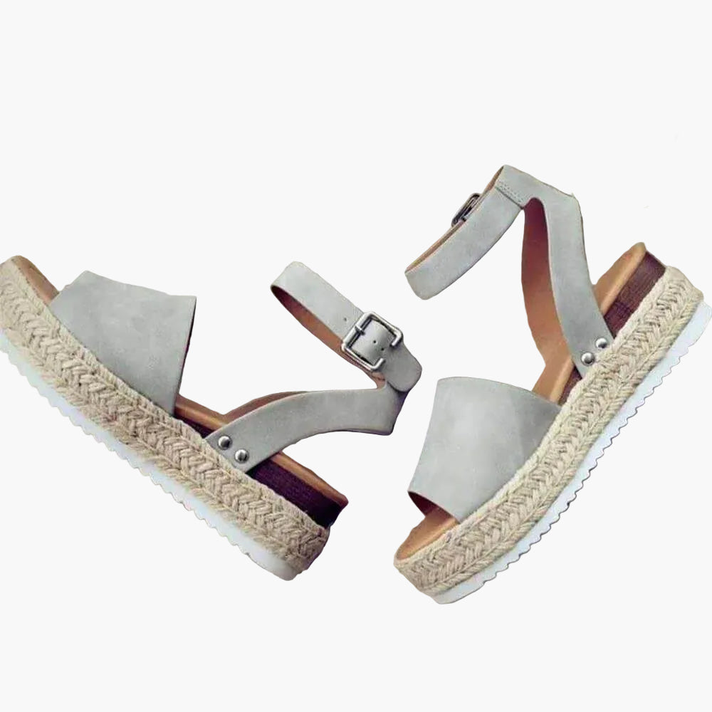 Damen Sommer Plateau Keilsandalen – Modische Espadrille Sandalen für Alltag & Urlaub