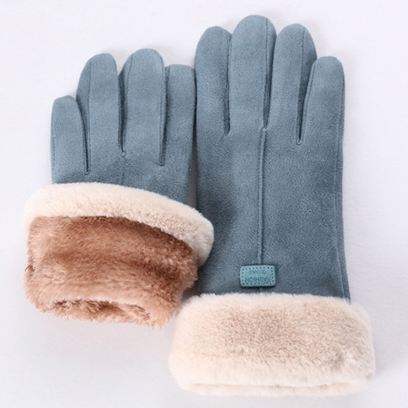 Pluizige touchscreen-handschoenen, warm en waterdicht