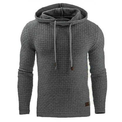 Herren Kapuzenpullover Strick-Optik Strukturmuster