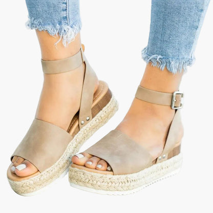 Damen Sommer Plateau Keilsandalen – Modische Espadrille Sandalen für Alltag & Urlaub