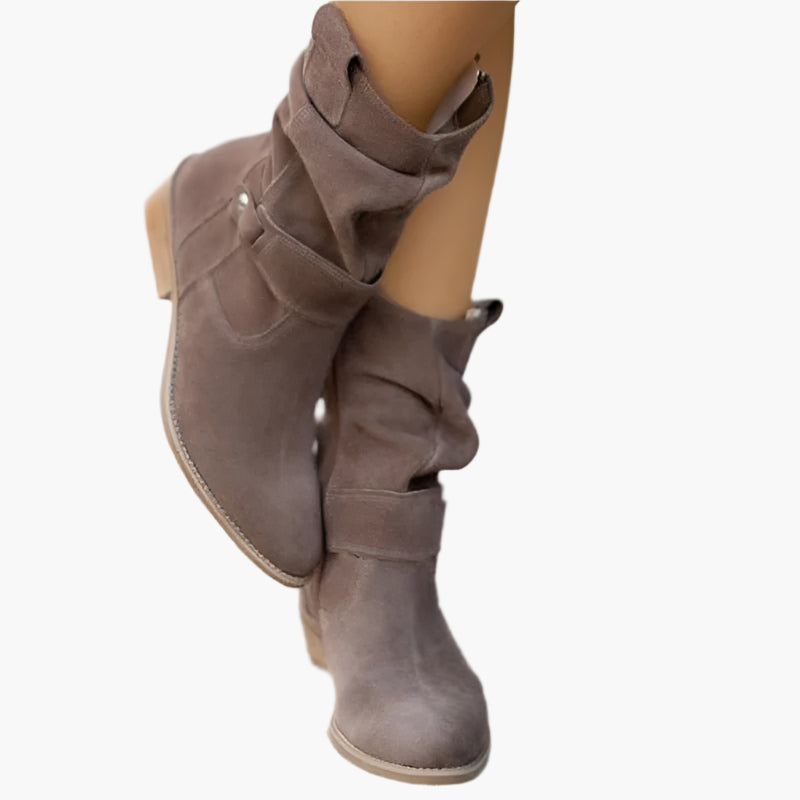 Dames Comfort Enkellaarzen met Rits – Modieuze Vrijetijds- en Dagelijkse Boots