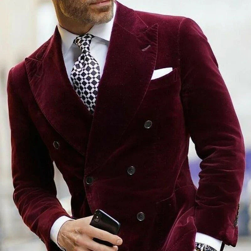 Męska dwurzędowa marynarka w stylu biznesowym i imprezowym – elegancki look na wyjątkowe okazje