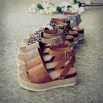 Damen Sommer Plateau Keilsandalen – Modische Espadrille Sandalen für Alltag & Urlaub