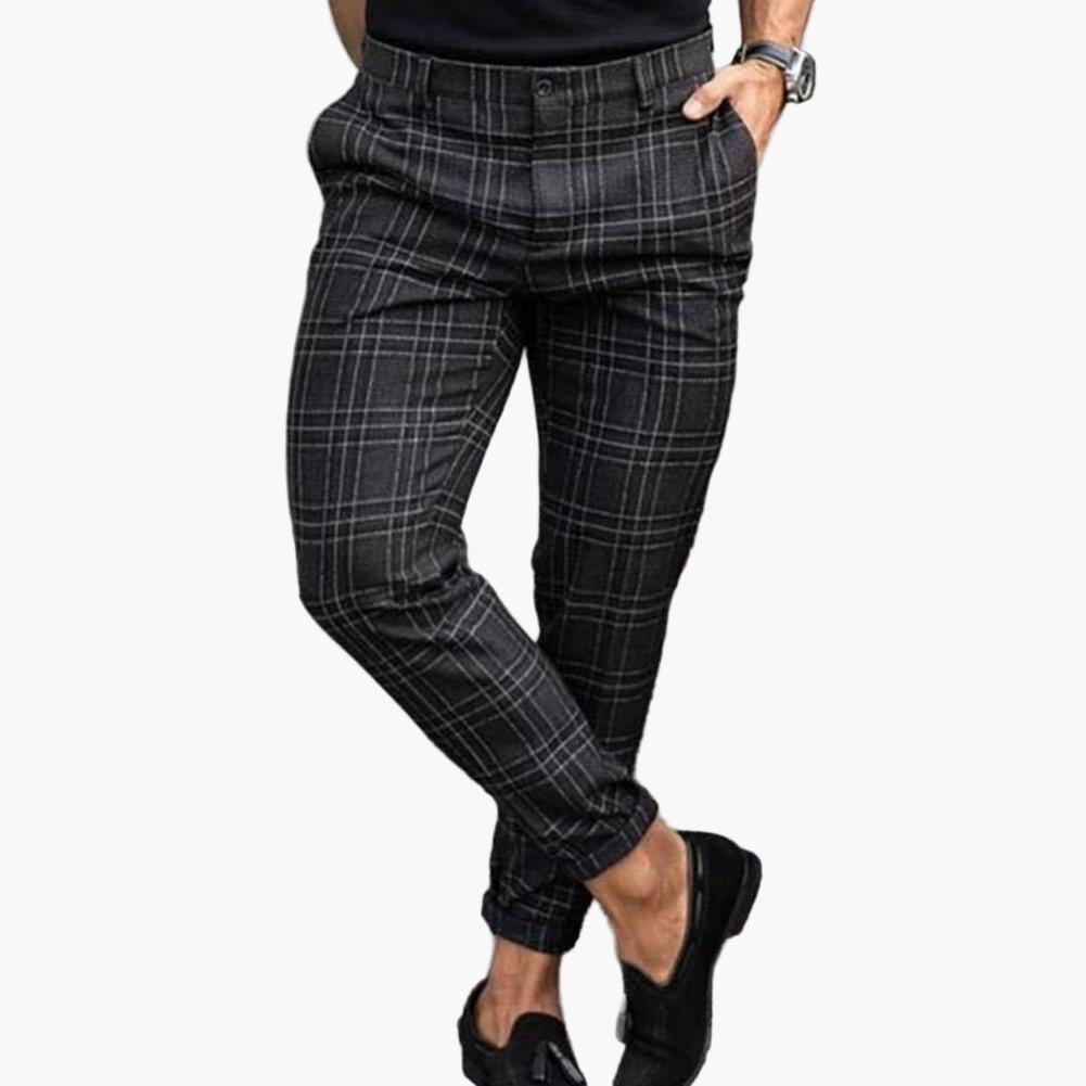 Heren chino broek geruit – Modieuze slim fit stijl voor vrije tijd & dagelijks gebruik