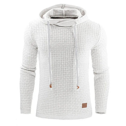 Herren Kapuzenpullover Strick-Optik Strukturmuster
