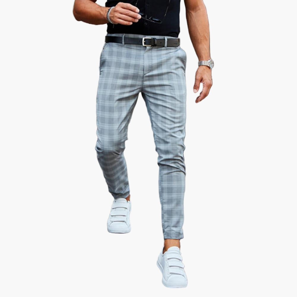 Heren chino broek geruit – Modieuze slim fit stijl voor vrije tijd & dagelijks gebruik