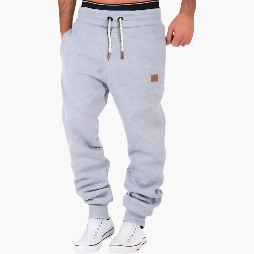 Herrens joggingbyxa Relaxed Fit – Sportiga fritidsbyxor med dragsko och sidofickor