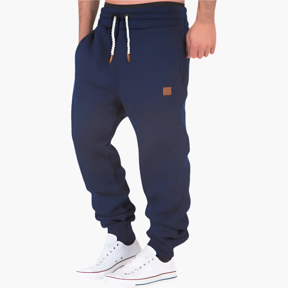 Herrens joggingbyxa Relaxed Fit – Sportiga fritidsbyxor med dragsko och sidofickor