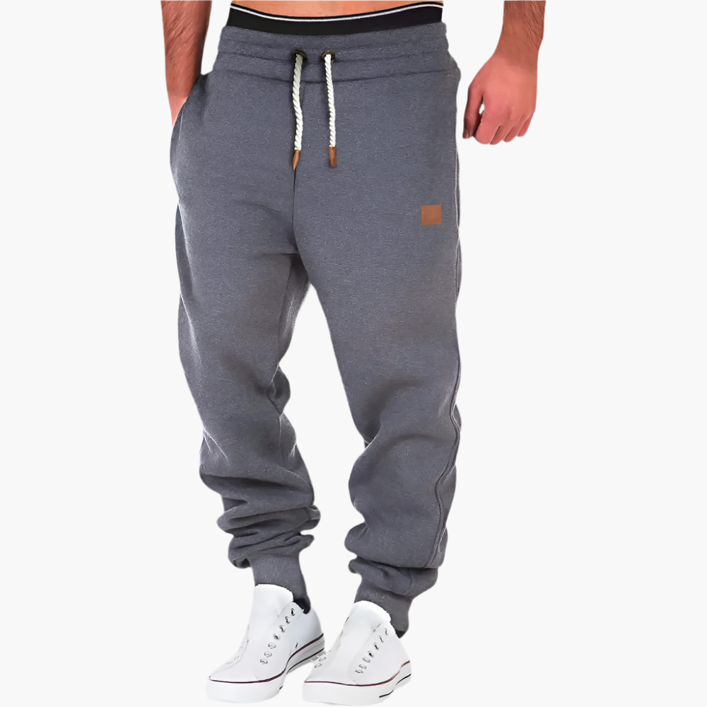 Herrens joggingbyxa Relaxed Fit – Sportiga fritidsbyxor med dragsko och sidofickor