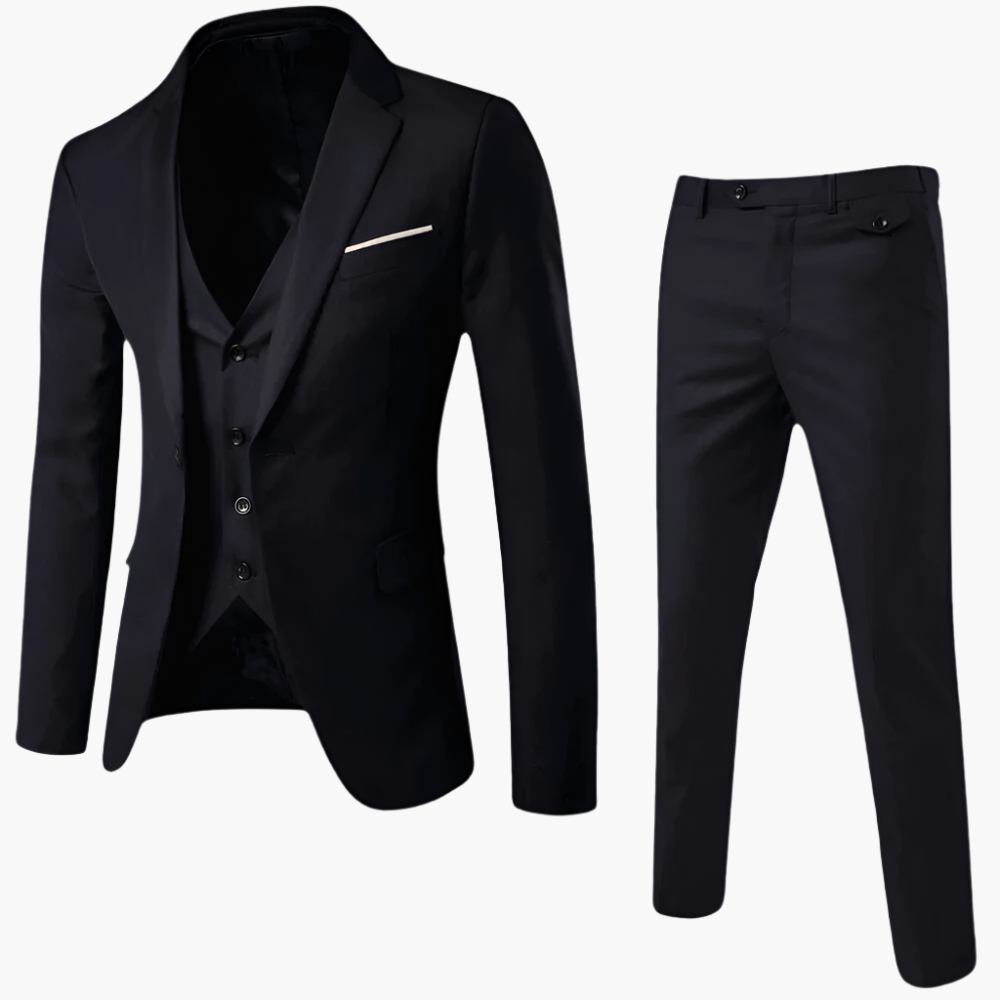 Heren business 3-delig pak – Elegante driedelige set voor bruiloft & kantoor
