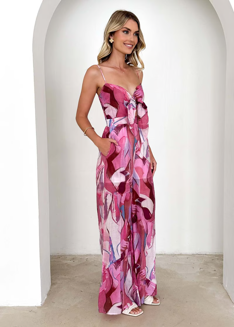 Isadora | Mouwloze jumpsuit voor dames met cut-out en zakken