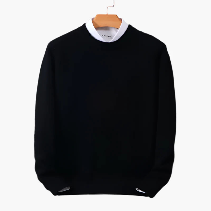 Jersey con cuello para hombre – Look clásico de negocios, fino y elegante, ideal para oficina y día a día