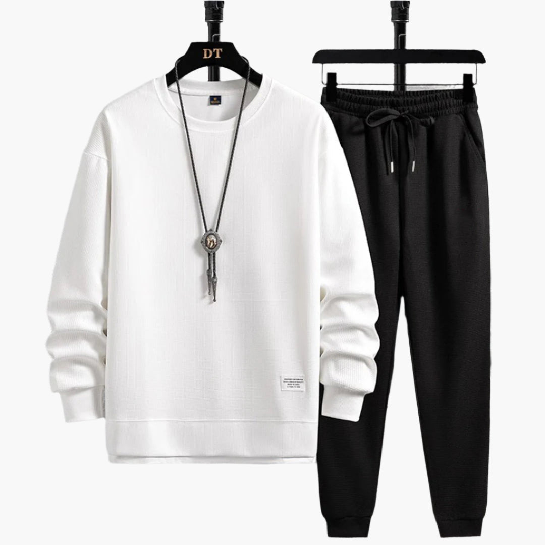 Completo Tuta da Uomo – Outfit Casual Moderno con Felpa e Pantaloni da Jogging – Perfetto per Quotidiano e Relax