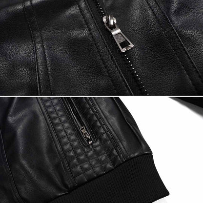 Giacca in pelle sintetica da uomo Urban Streetwear con cappuccio staccabile – Design moderno per tutti i giorni e tempo libero