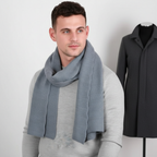 Lange gebreide unisex sjaal met ribstructuur