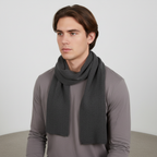 Lange gebreide unisex sjaal met ribstructuur