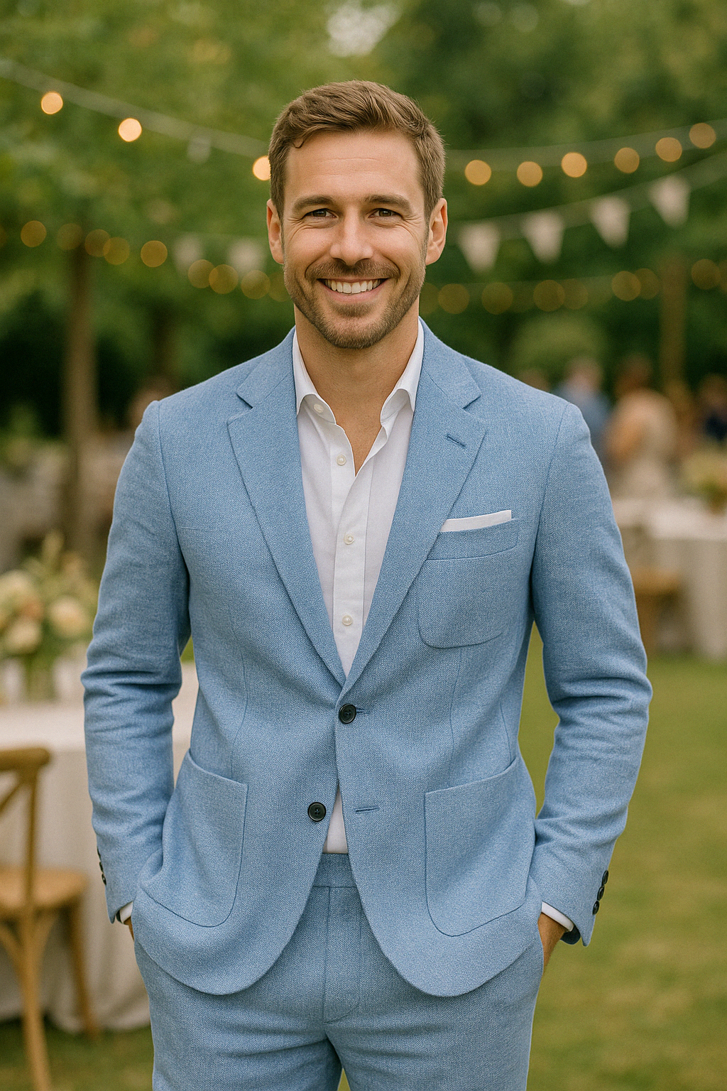 Abito slim fit da uomo stile moderno business e matrimonio