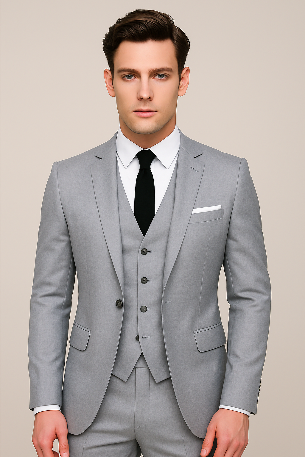 Herren Anzug Dreiteilig Slim Fit Elegant – Business & Hochzeit – Moderner Look