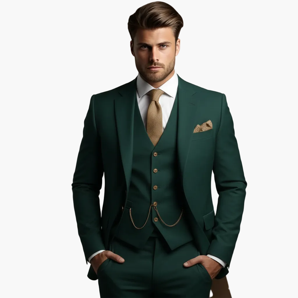 Costume trois pièces homme slim fit pour mariage & occasions formelles – Look business moderne