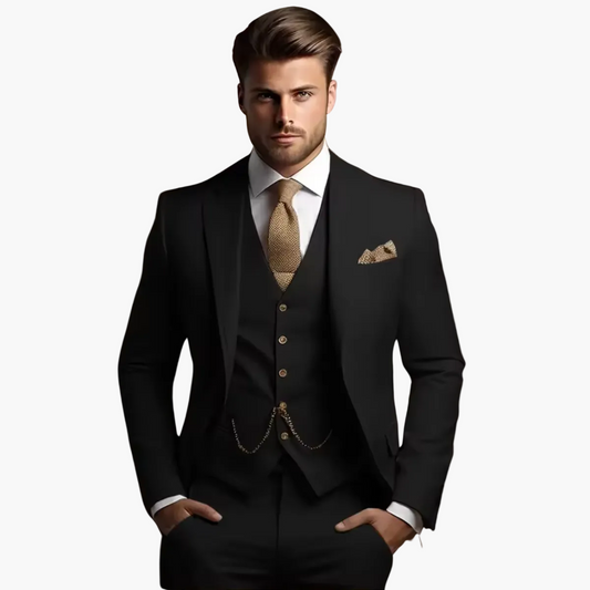 Traje de tres piezas para hombre Slim Fit para bodas y ocasiones formales – Look moderno de negocios