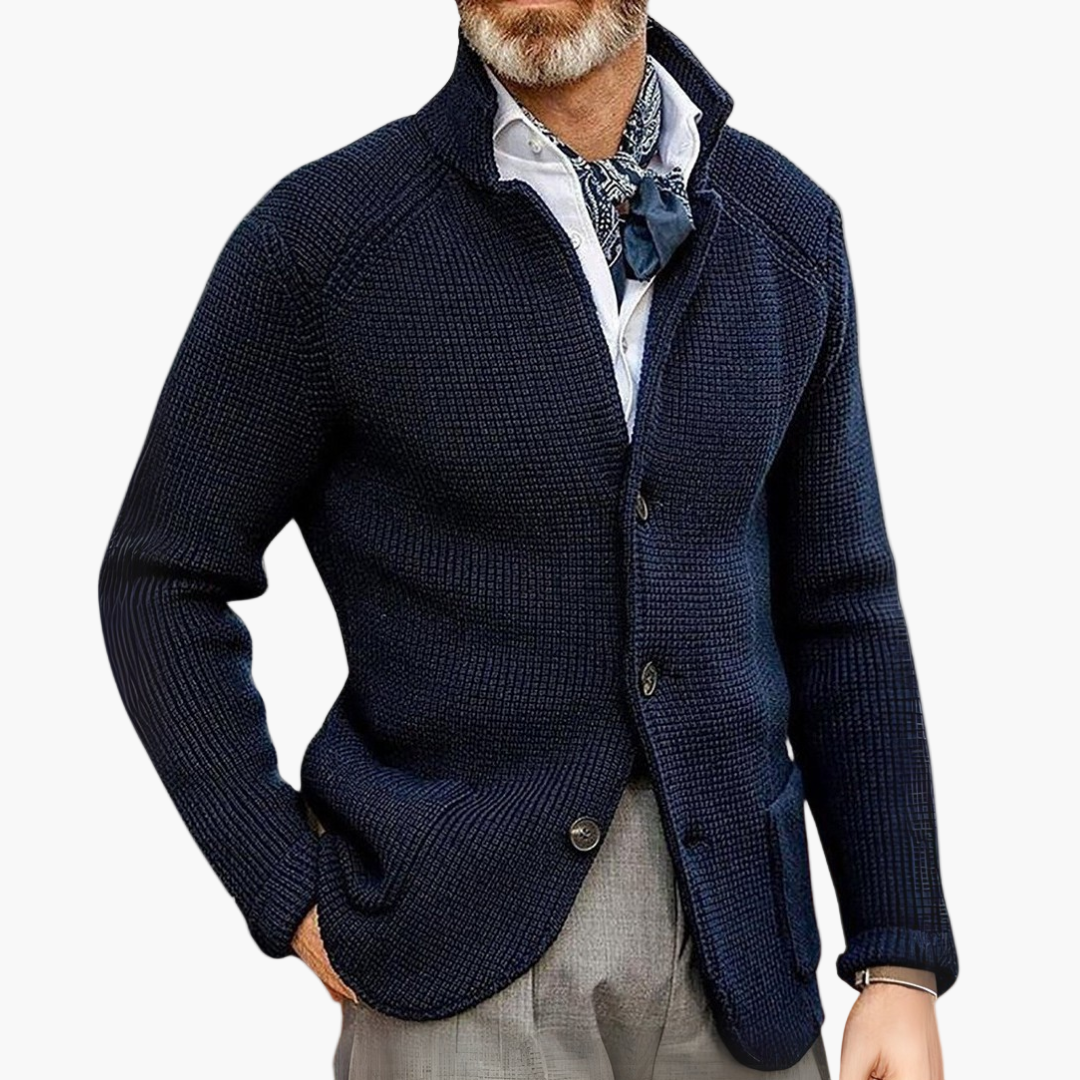 Cardigan da uomo in maglia stile classico – Moda elegante per tempo libero e business per uomini esigenti