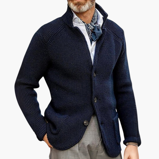 Herre strikcardigan i klassisk stil – Elegant fritids- og businessmode til kræsne mænd