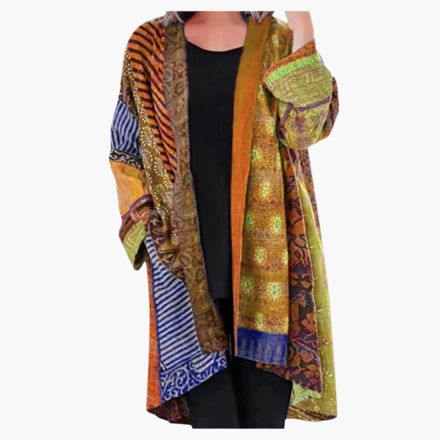 Dam Vintage Kimono Cardigan – Boho-stil för vardag & fritid