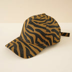 Baseballpet voor dames met zebraprint en verstelbare sluiting