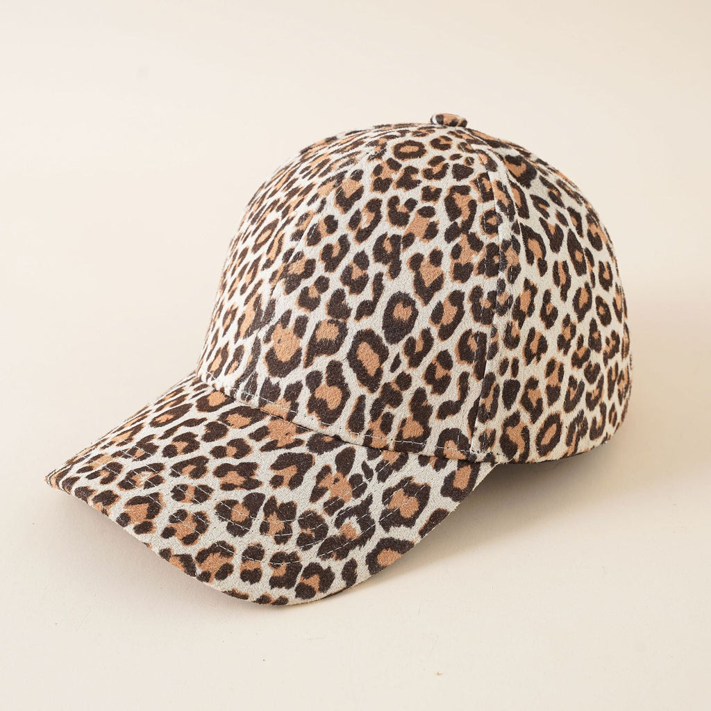 Baseballpet voor dames met luipaardprint