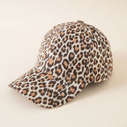 Baseballpet voor dames met luipaardprint