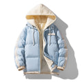 Gewatteerde parka voor heren met ingebouwde hoodie en tweewegrits