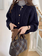 Vest voor dames met ronde hals en lange mouwen