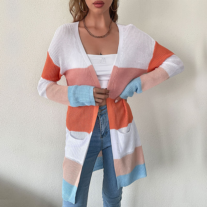 Vest voor dames met lange mouwen en zakken
