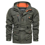 Waterdichte en winddichte outdoorparka voor heren met afneembare capuchon
