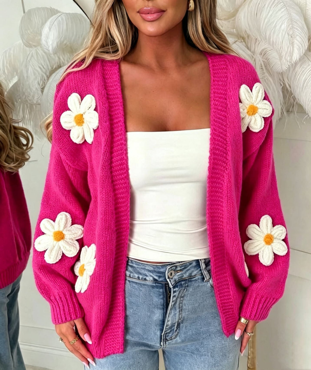 Laura | Oversized vest voor dames met lange mouwen