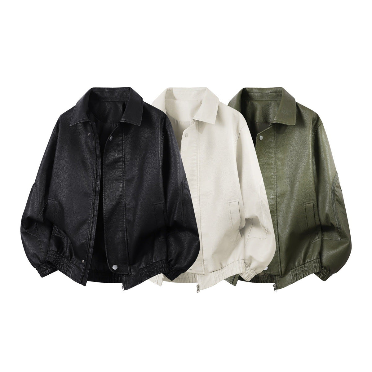 Oversized blouson voor heren met elastische zoom en verdekte rits