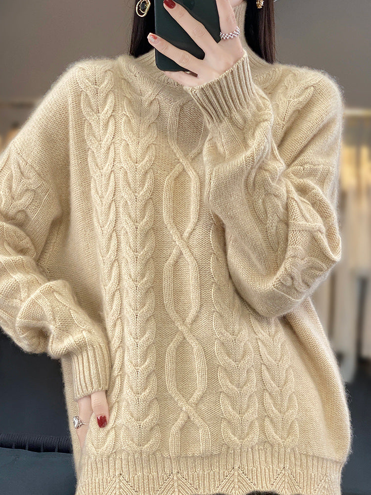 Oversized trui voor dames met ronde hals