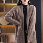 Oversized lang vest voor dames met strepen