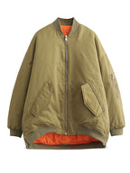 Oversized bomberjack voor dames met zakken